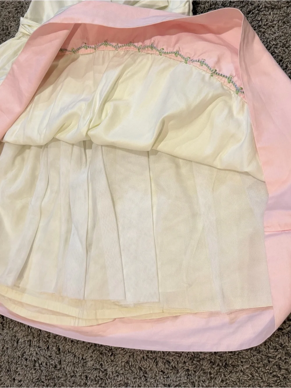 Girls Disney Pink and White Winnie the Pooh embroidered Party Dress, size 7-8